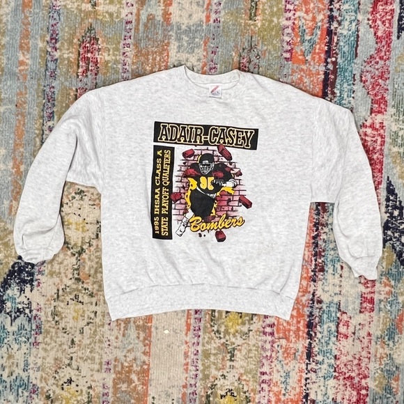 Vintage 90s Adair - Casey Indiana State 1995 High School Football Sweatshirt - Picture 1 of 4